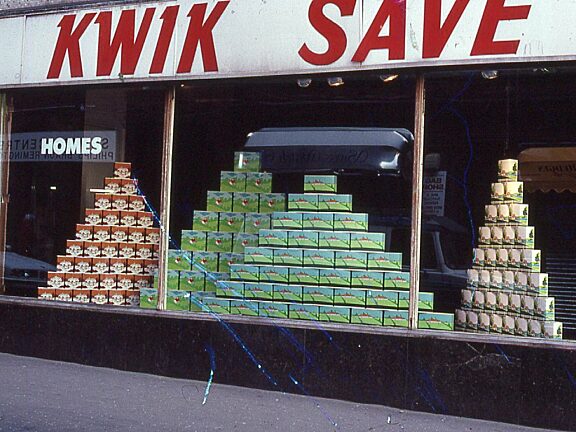A Pool of Signs Part 1 Homes offsite shop window installation School Lane, John Dilnot