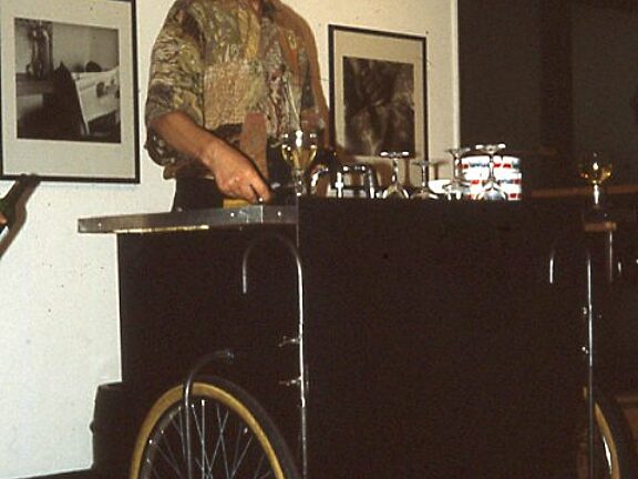 BBK Gallery Cologne mobile bar at Autographed exhibition launch