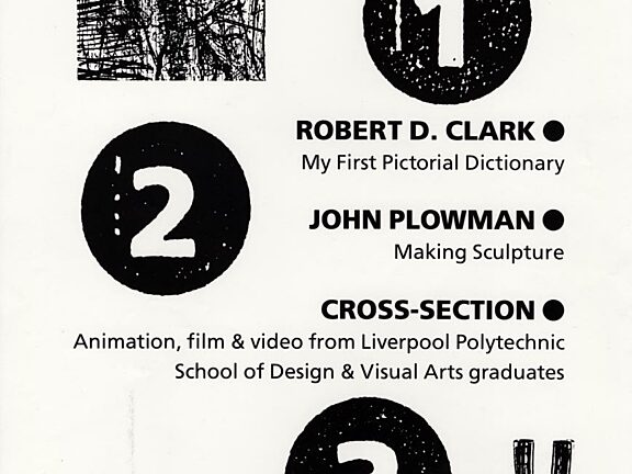 Poster for three exhibitions: Robert D. Clark, John Plowman, and Cross-Section