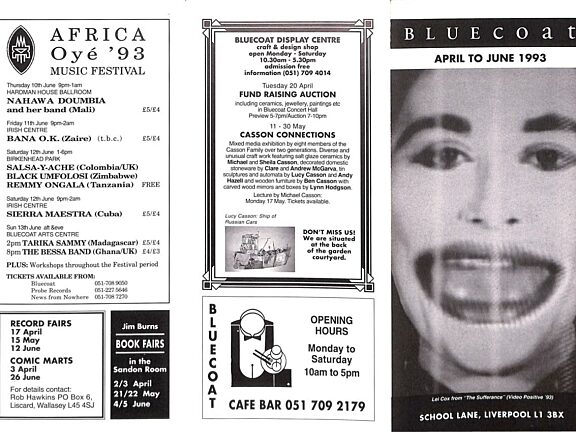 April - June 1993 Events Brochure
