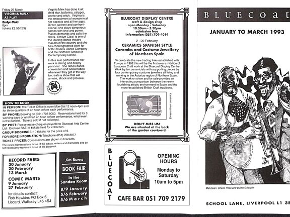 January - March 1993 Events Brochure