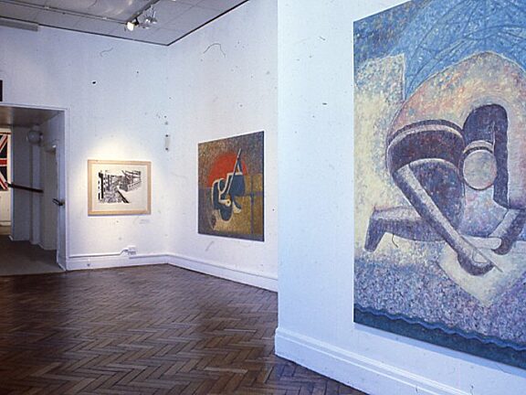 Seen Unseen, Uzo Egonu with Olu Oguibe in background, Uzo Egonu