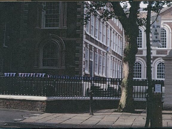 Marking Anniversary of escape by 107 children Bluecoat Railings Liverpool, Susan Fitch