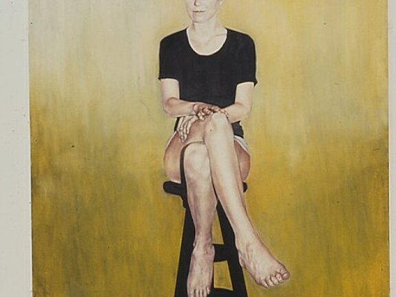 Studio Time - Artists from Arena Studios - Burquest Girl on Stool
