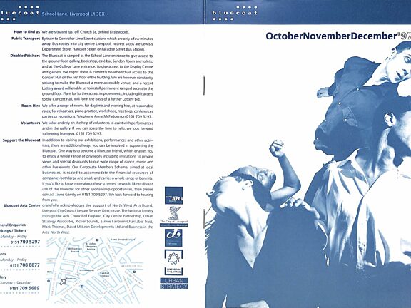 October - December 1997 Events Brochure