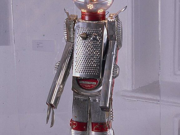 Mike Badger, Tin Planet Robot exhibited in Glitter