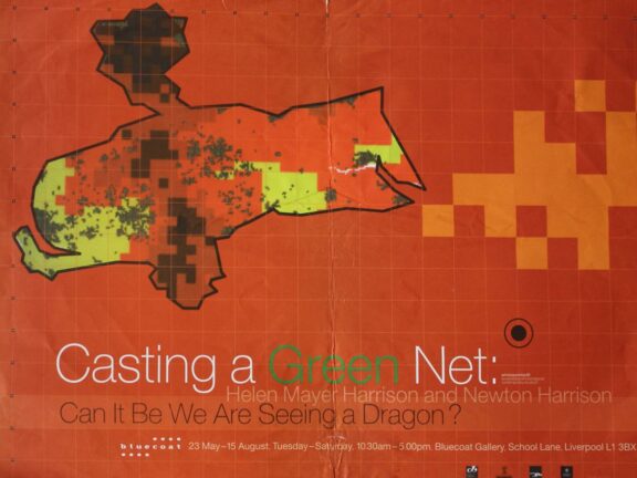 Poster for Helen Mayer Harrison and Newton Harrison: Casting a Green Net exhibition