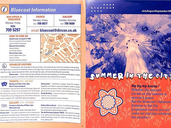 July - September 1999 Events Brochure