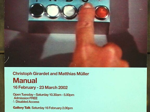 Poster for Manual exhibition by Christoph Girardet and Matthias Müller