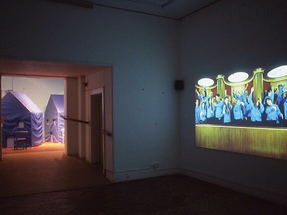 Liverpool Biennial Aleks Danko left and, Amanda Coogan