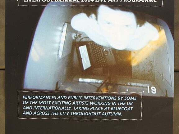 Poster for 2004 live art programme, Liverpool Live