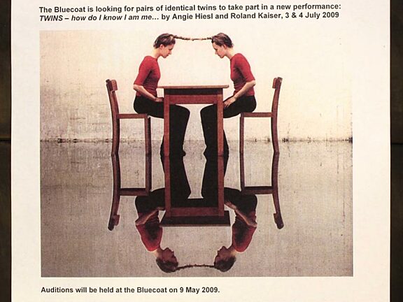 Recruitment poster for Angie Hiesel's Twins performance