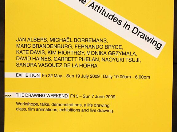Poster for exhibition, The End of the Line/Attitudes in Drawing