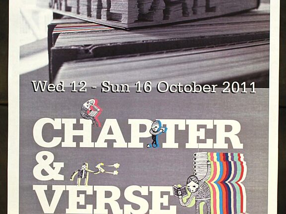 Save the date poster for 2011 Chapter & Verse festival
