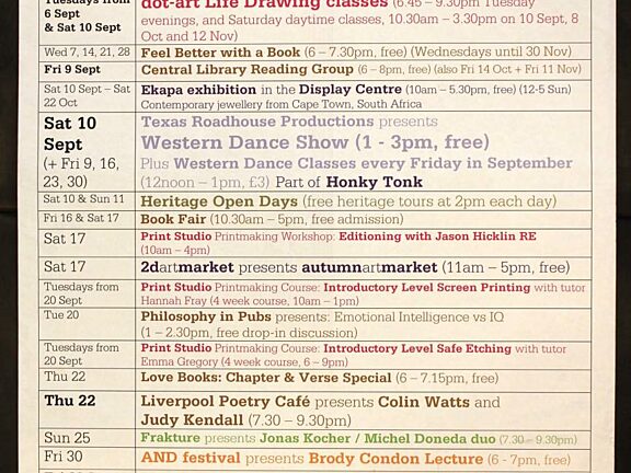 September 2011 Events poster