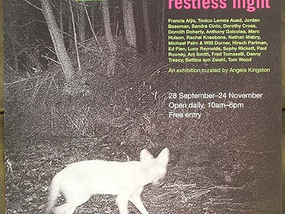 Poster for exhibition, 3am: wonder, paranoia, and the restless night