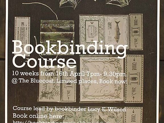 Poster for a bookbinding course