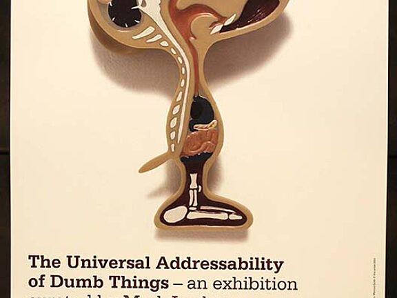 Poster for The Universal Addressability of Dumb Things exhibition