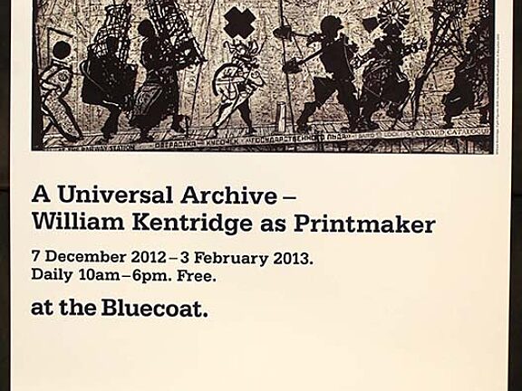 Poster for exhibition, A Universal Archive: William Kentridge as Printmaker