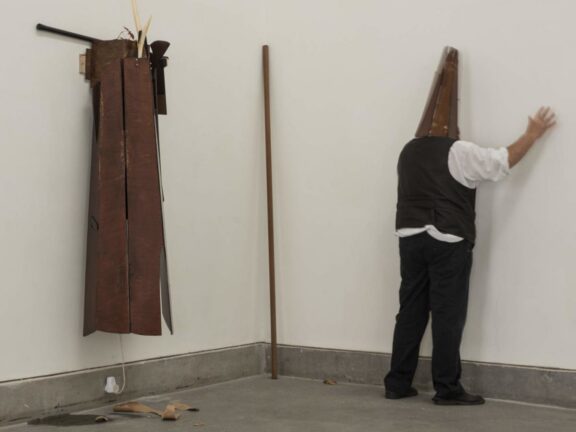 Brian Catling performance in the exhibition, The Art of the Lived Experiment