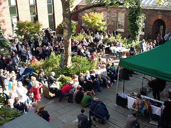 Above the Beaten Track in the Bluecoat garden