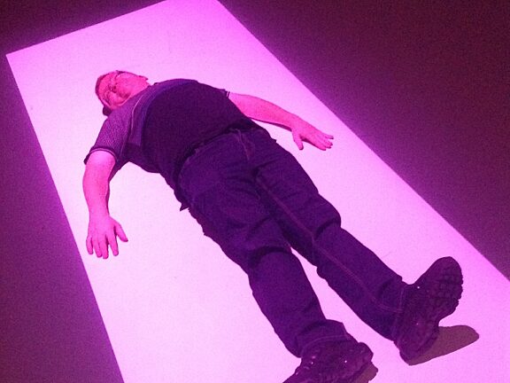 Blue Room explore the gallery: Left Hand to Back of Head, Object Held Against Right Thigh