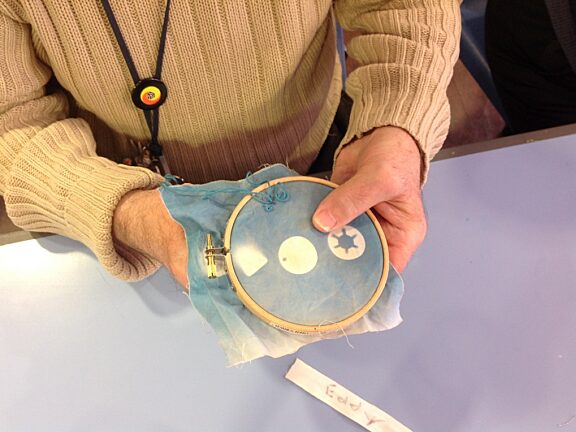 Blue Room explore the gallery: Left Hand to Back of Head, Object Held Against Right Thigh