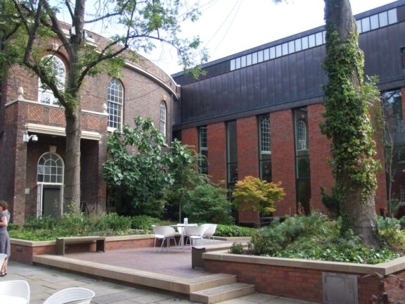 The re-landscaped Bluecoat garden