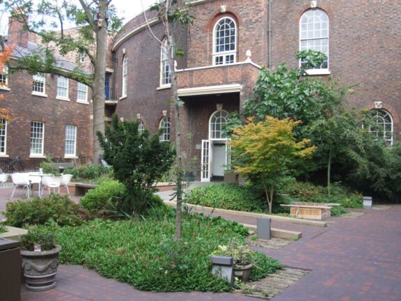 The re-landscaped Bluecoat garden