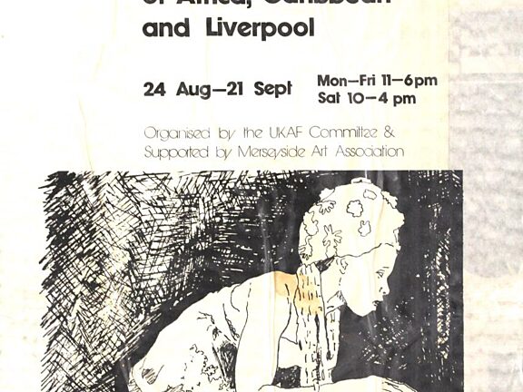 Poster for exhibition, Contemporary Art of Africa, Caribbean and Liverpool
