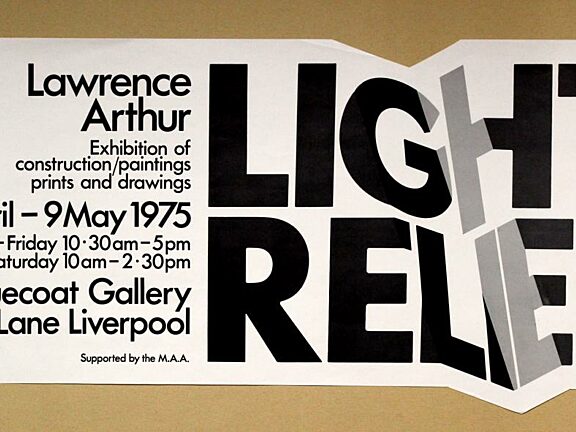 Poster for Lawrence Arthur exhibition, Light Relief