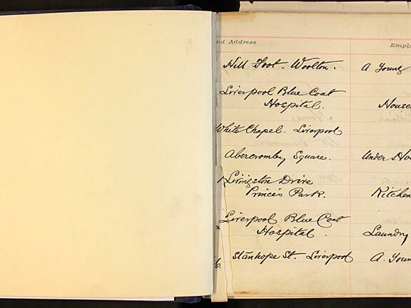 Record of girls' employment after leaving school