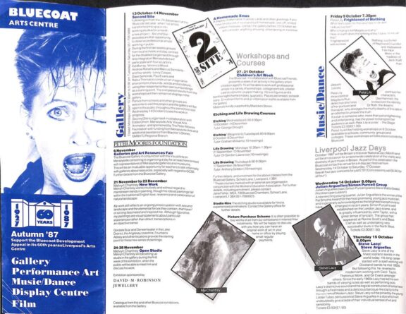 Autumn 1987 Events Brochure