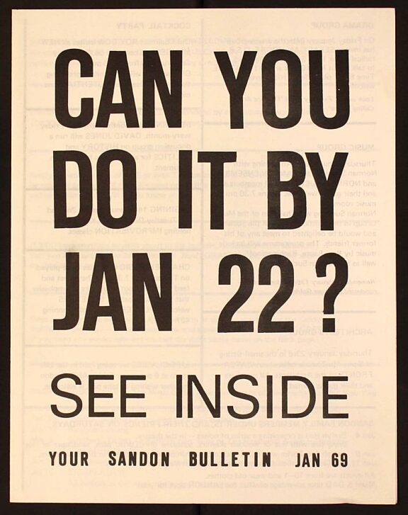January 1969 Sandon Bulletin