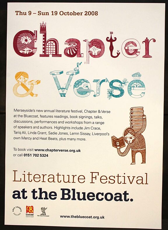 Poster for 2008 Chapter & Verse literature festival