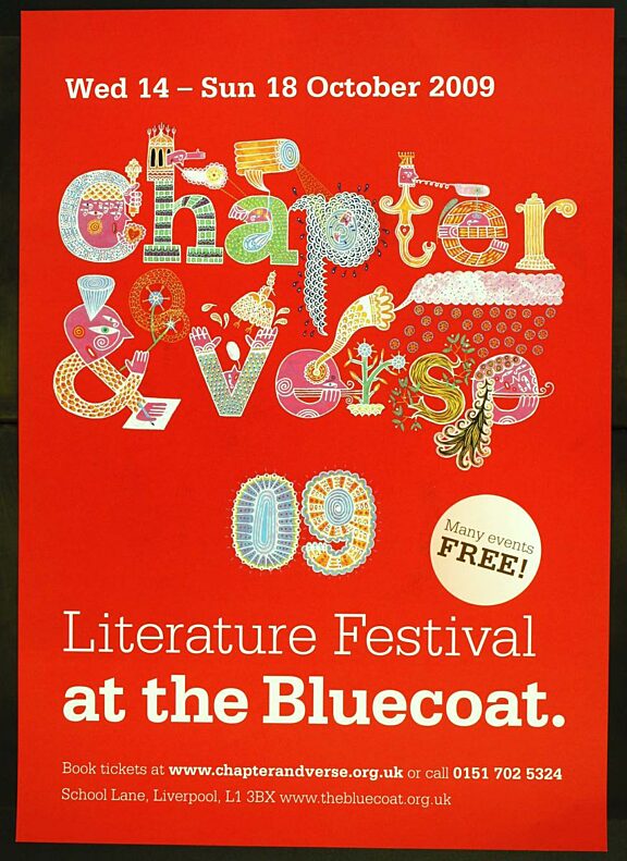 Poster for 2009 Chapter & Verse literature festival