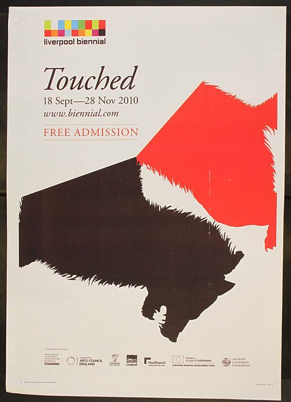 Poster for Liverpool Biennial 2010 exhibition, Touched