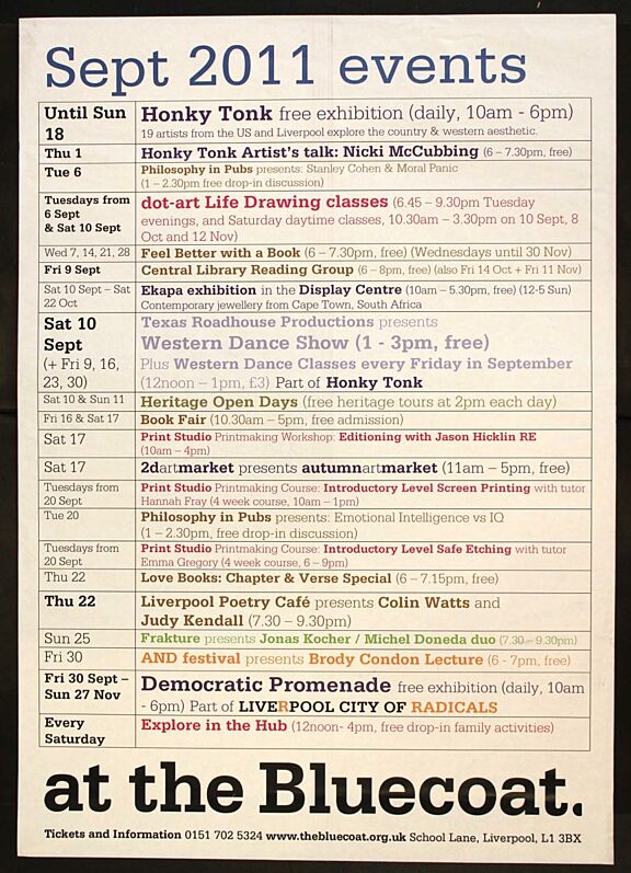 September 2011 Events poster