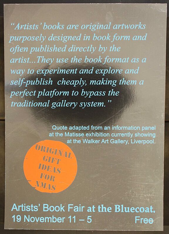 Poster for Artists' Book Fair