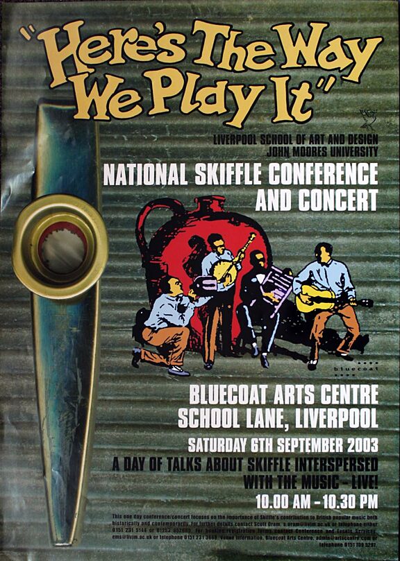 Poster for national skiffle conference, Here's The Way We Play It, and concert