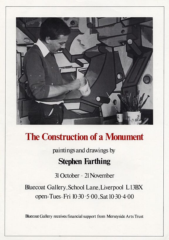 Poster for Stephen Farthing, The Construction of a Monument exhibition