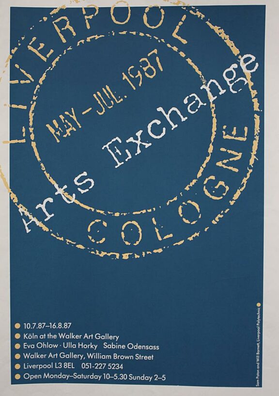 Poster for Liverpool/Cologne Arts Exchange exhibition at the Walker Art Gallery