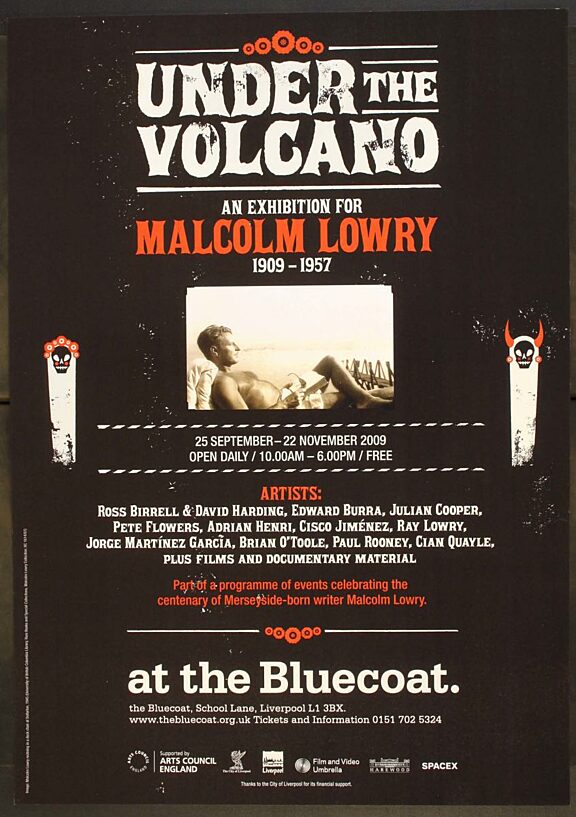 Poster for Under The Volcano: An Exhibition for Malcolm Lowry