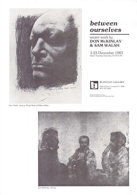 Poster for exhibition, Between Ourselves: recent work by Don Mckinlay and Sam Walsh