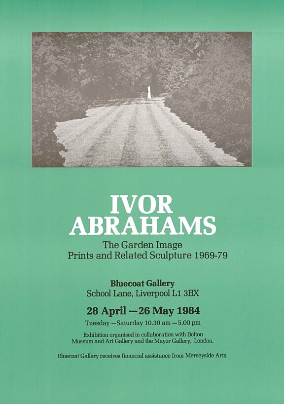 Poster for Ivor Abrahams: The Garden Image exhibition