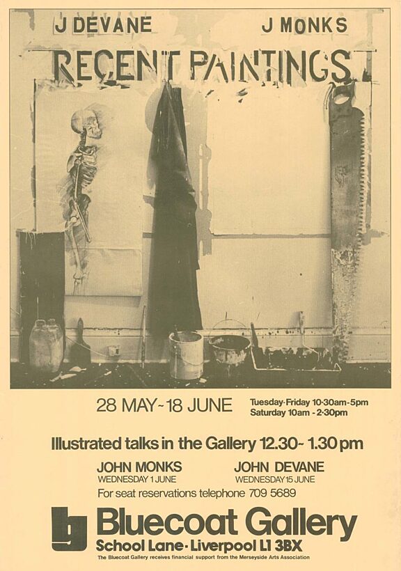 Poster for exhibition, John Devane and John Monks: Recent Paintings