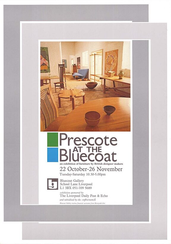 Poster for Prescote at the Bluecoat exhibition