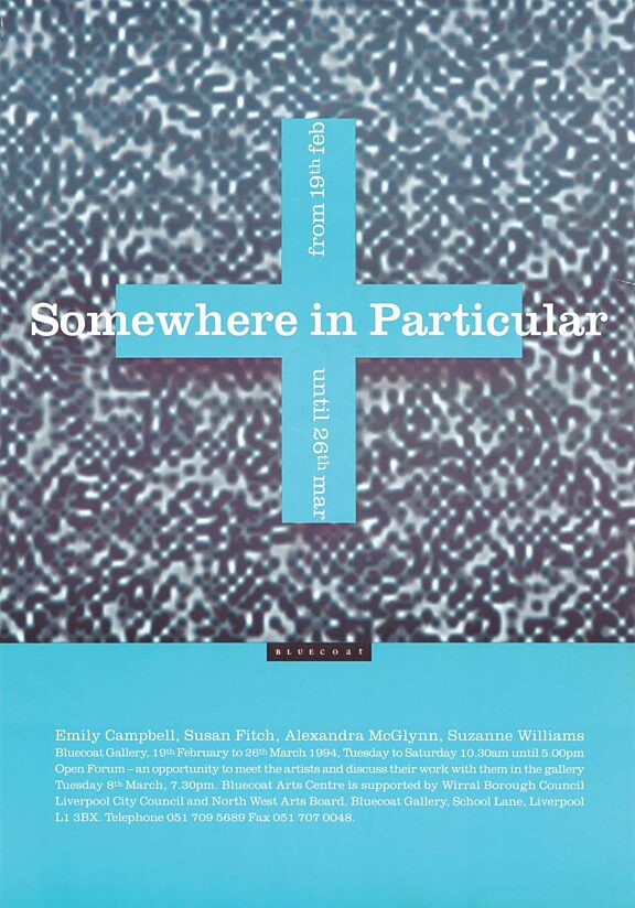 Poster for Somewhere in Particular exhibition
