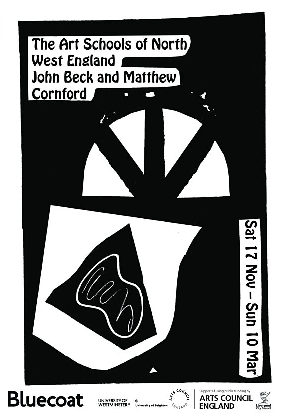 Poster for The Art Schools of North West England exhibition at Bluecoat