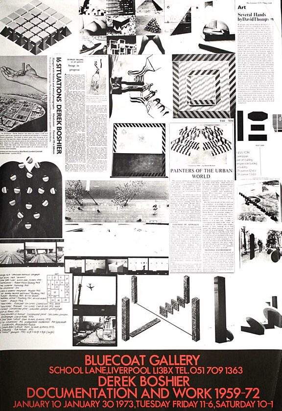 Poster for Derek Boshier exhibition, Documentation and Work 1959-72